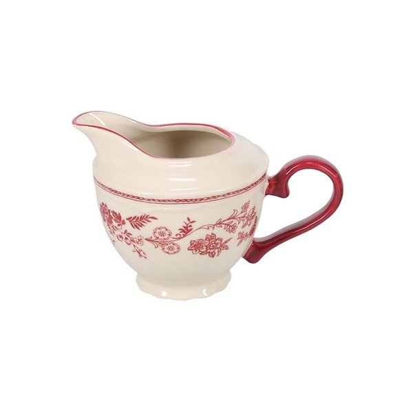 Vínovočervená/slonovinová porcelánová kanvička na mlieko 180 ml Cyril – S|P Collection
