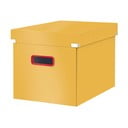 Žltý kartónový úložný box s vekom 32x36x31 cm Click&Store – Leitz