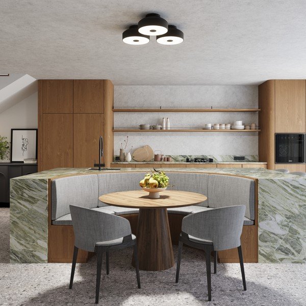 Čierne stropné svietidlo ø 30 cm Blacko – Sollux-image-3