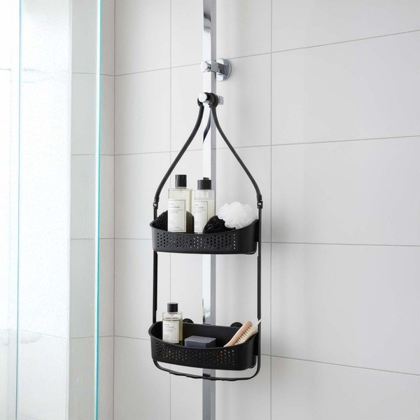 Matne čierna závesná plastová kúpeľňová polička Vesper – douceur d'intérieur-image-1