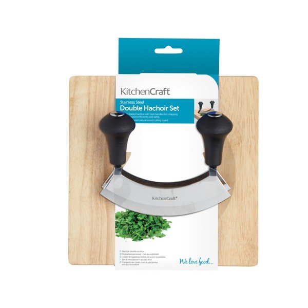 Set dosky so sekáčikom na bylinky Kitchen Craft Hachoir-image-1