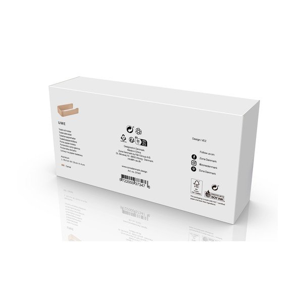 Béžový nástenný kovový držiak na toaletný papier Ume – Zone-image-4