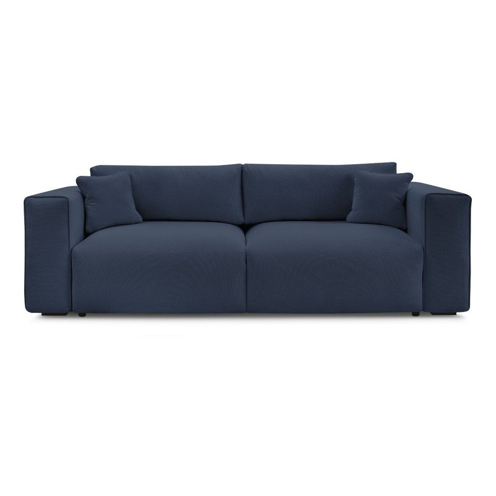 Modrá rozkladacia/s úložným priestorom pohovka 265 cm Ezechiel – Bobochic Paris