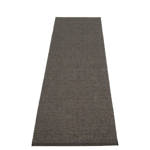 Antracitový vnútorný a vonkajší behúň 70x240 cm Emm Black Linen – Pappelina