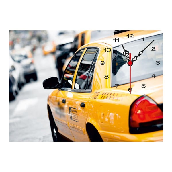 Obrazové hodiny Taxi, 60 x 60 cm
