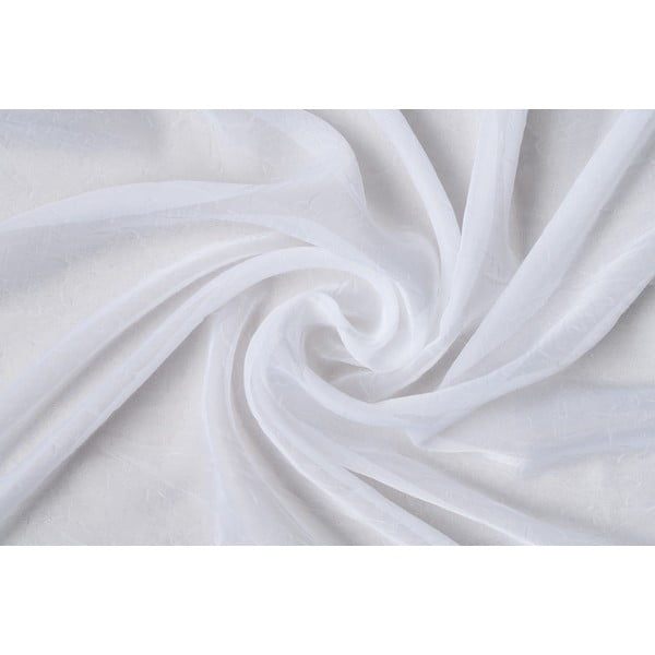 Biela voálová záclona 140x245 cm Crush – Mendola Fabrics-image-2