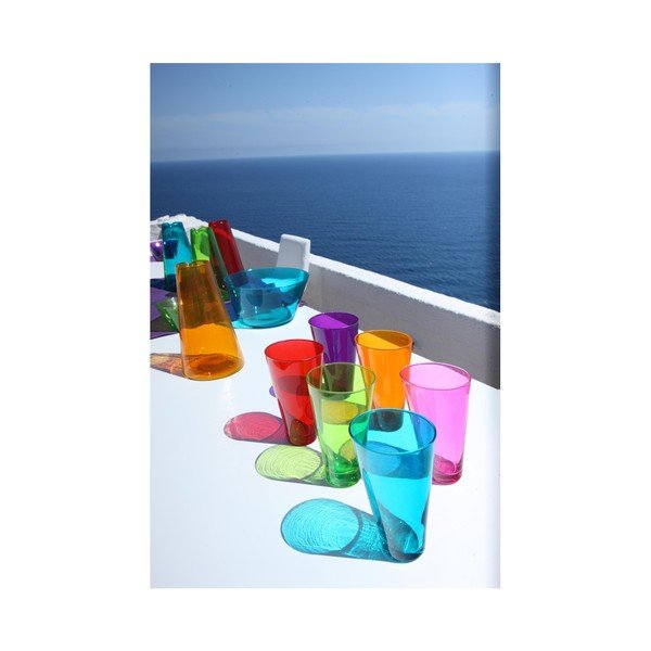 Sada 3 fialových ručne vyrobených pohárov Surdic Ponza, 300 ml-image-1