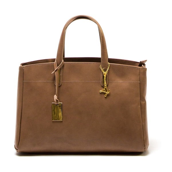 Hnedá kožená kabelka Francesca