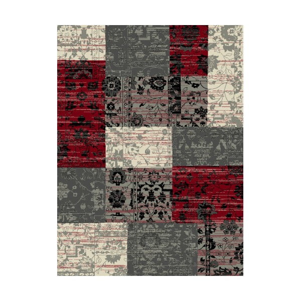 Sivo-červený koberec Hanse Home Prime Pile, 160 x 230 cm