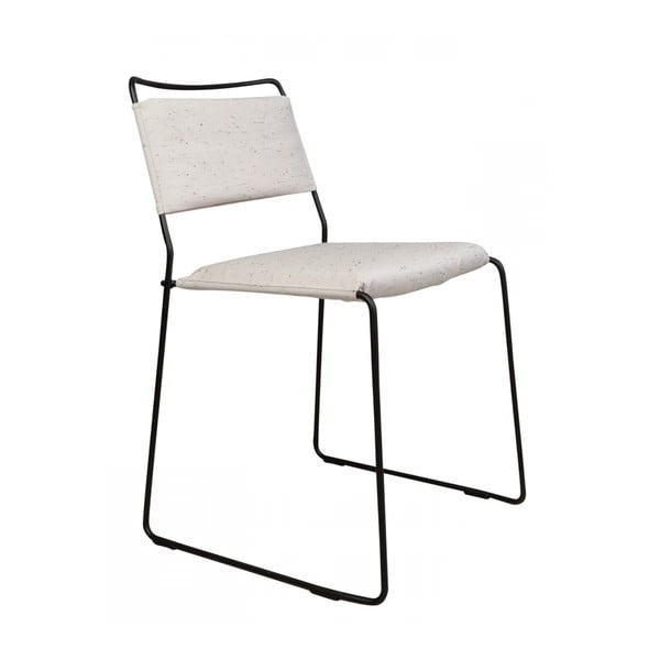 Biela stolička s čiernou konštrukciou OK Design One Wire