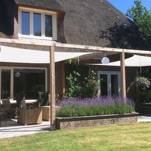 Béžová štvorcová tieniaca plachta Livin' Outdoor Como, 3,6 x 3,6 m-image-1