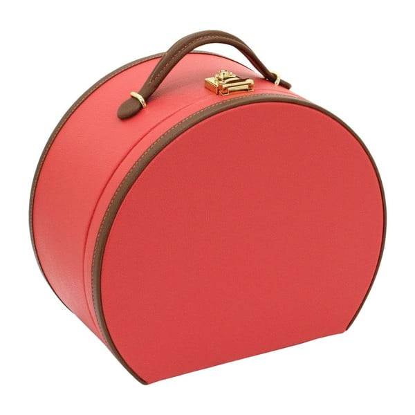 Červená šperkovnica/kozmetický kufrík Friedrich Lederwaren Ascot