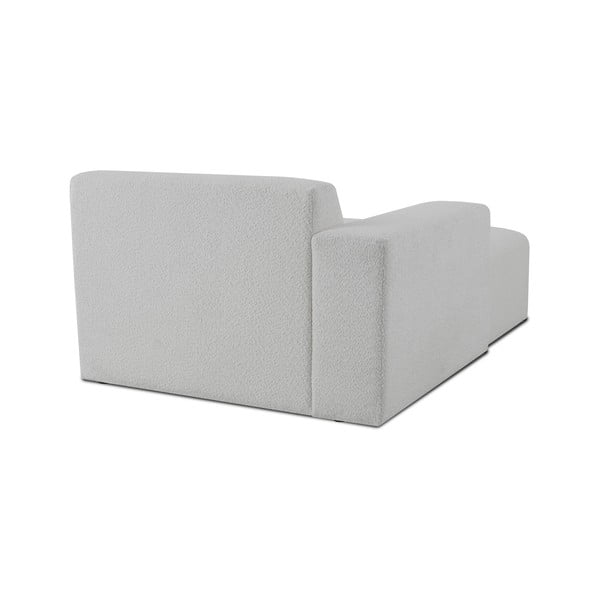 Biely modul pohovky z textílie buklé (ľavý roh) Roxy – Scandic-image-3