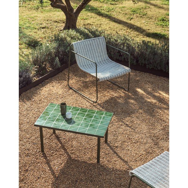 Záhradný stolík s keramickou doskou 51x81 cm Maurina – Kave Home-image-1