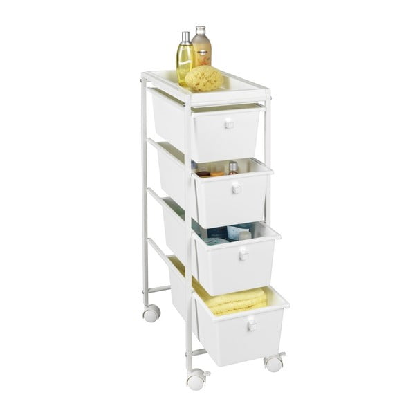 Biely pojazdný regál 22,5x76,5 cm Gala - Wenko-image-1