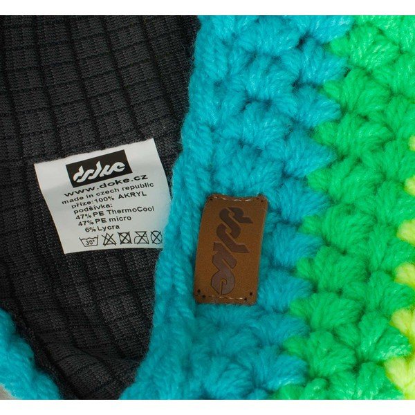 Ručne háčkovaná čelenka DOKE Stripes Blue-image-1