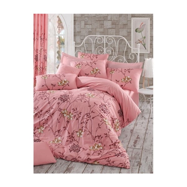 Ružové obliečky na dvojlôžko Carmen, 200 x 220 cm