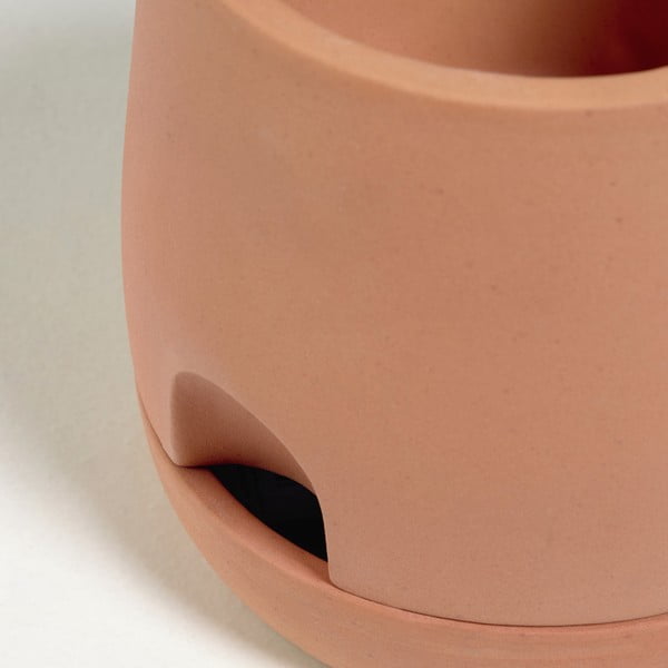 Terakotový samozavlažovací kvetináč s miskou Kave Home Lelis, výška 26 cm-image-2