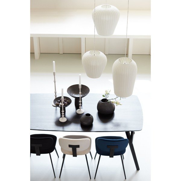 Čierny jedálenský stôl s doskou z akácie 100x220 cm Quenza – Light & Living-image-4