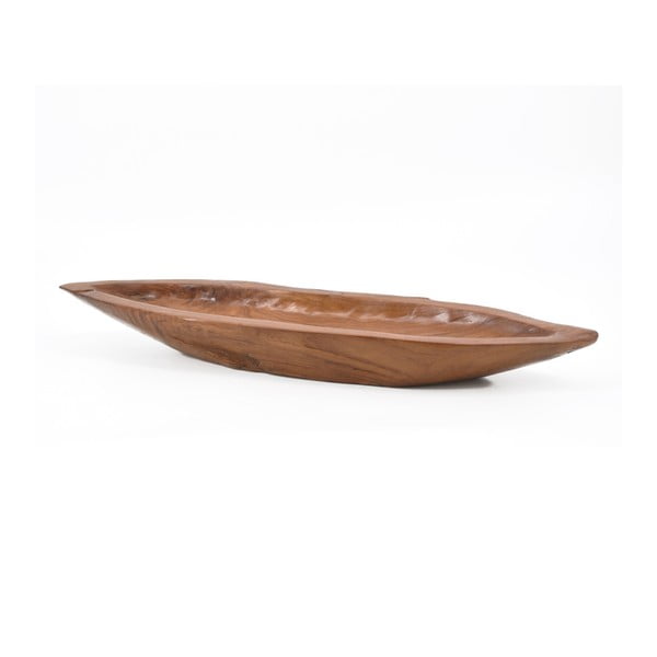 Podnos z teakového dreva Moycor Boat, dĺžka 50 cm