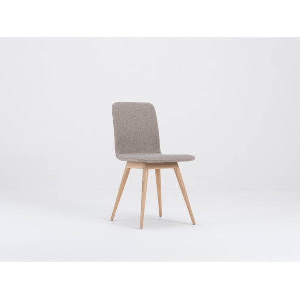 Béžová jedálenská stolička s podnožím z dubového dreva Gazzda Ena-image-1