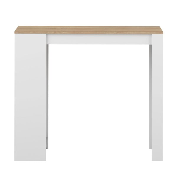 Biely barový stôl s doskou v dekore duba 115x50 cm Aravis - TemaHome -image-2