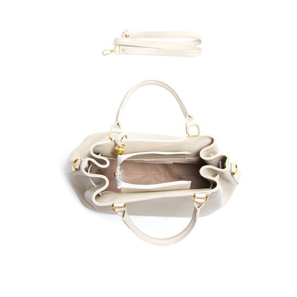 Kožená kabelka Isabella Rhea 183 Beige-image-3