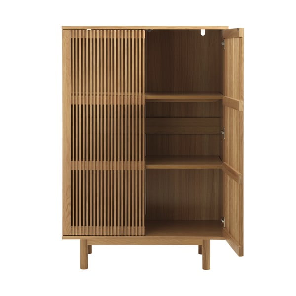 Skrinka v dekore duba v prírodnej farbe 95x140 cm Tiber – Unique Furniture-image-3