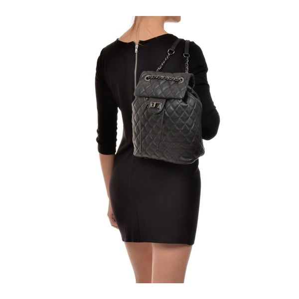 Čierny kožený batoh Anna Luchini Lucy-image-1