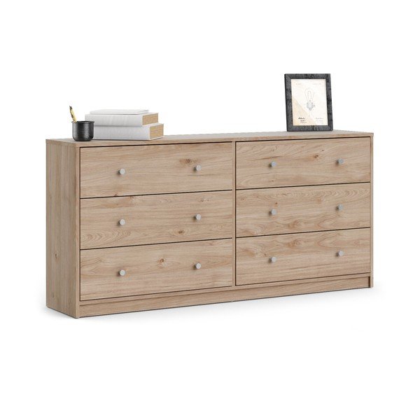 Komoda v prírodnej farbe 143x68x32 cm May – Tvilum-image-4