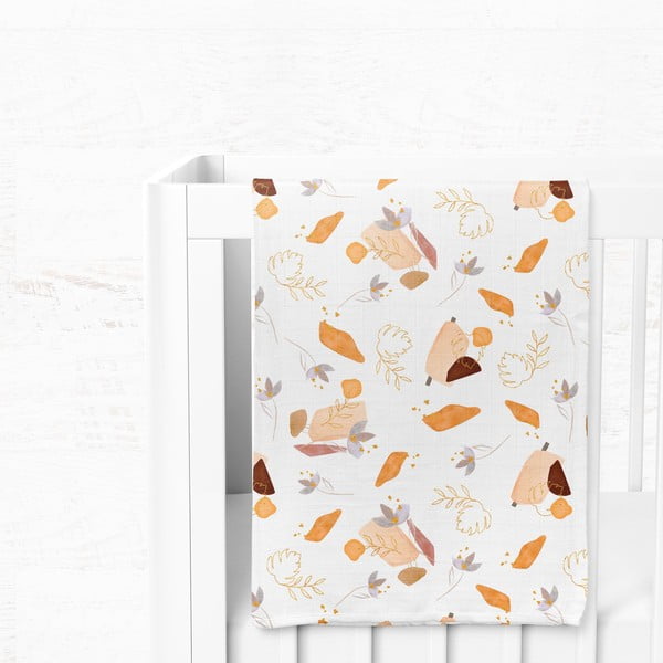 Biela mušelínová detská deka 75x100 cm Boho – Mijolnir-image-3