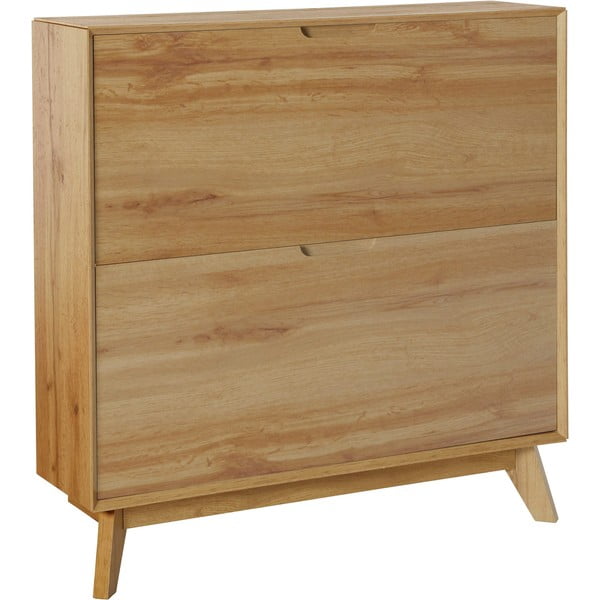 Výklopná skrinka na topánky v dekore duba v prírodnej farbe Ezra – Støraa