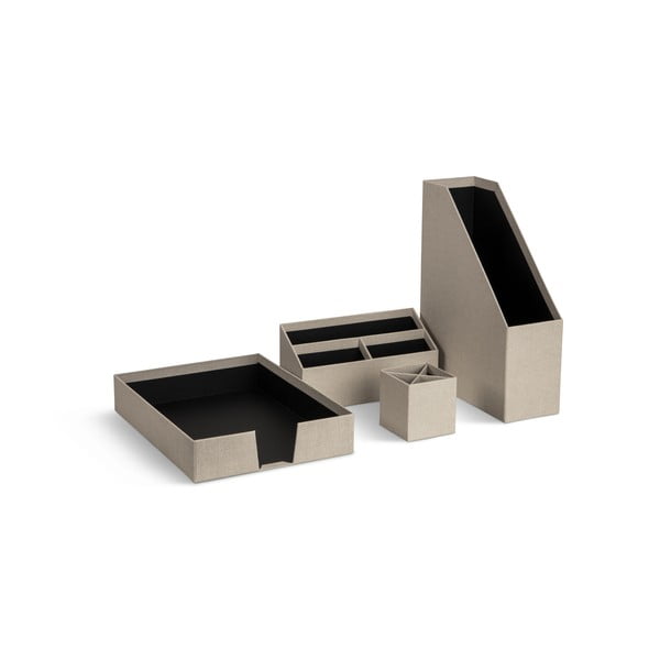 Kartónové organizéry v súprave 4 ks Hugo Canvas Paper Laminate – Bigso