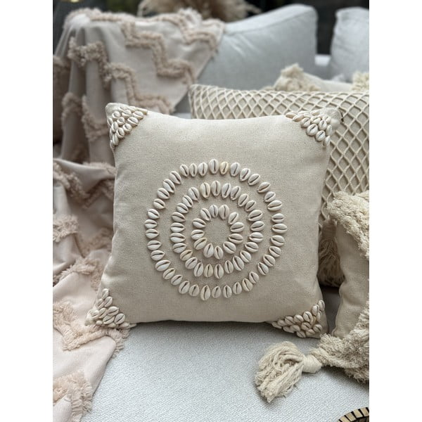 Bavlnená obliečka na vankúš 43x43 cm Seashells – Mioli Decor-image-1