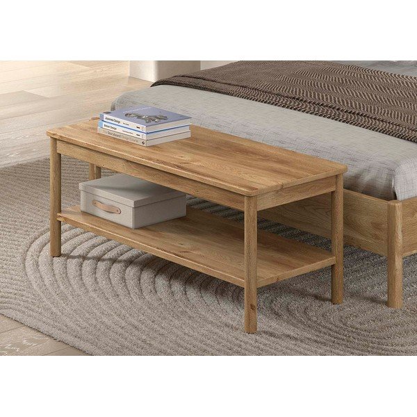 Drevená/z MDF lavica v prírodnej farbe Olive – Vipack-image-1