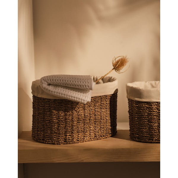 Košíky z morskej trávy v súprave 2 ks 35x25x25 cm Tossa – Kave Home-image-1
