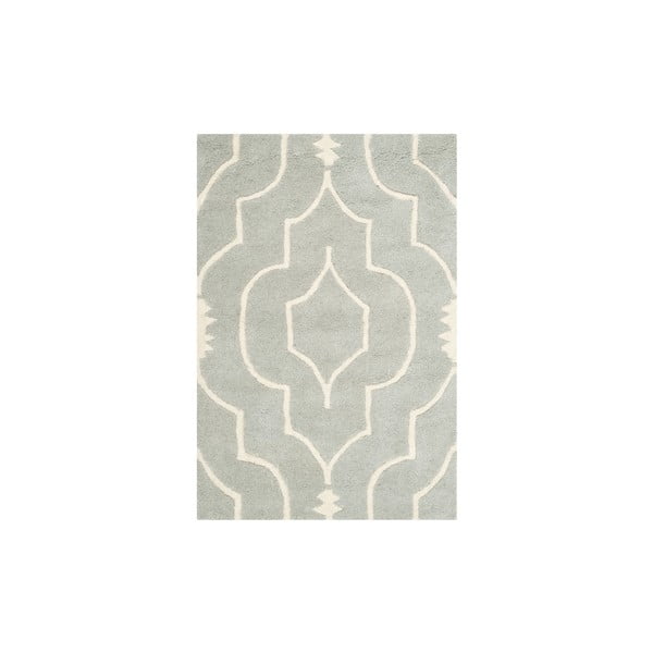 Sivý vlnený koberec Safavieh Morgan 91x152 cm