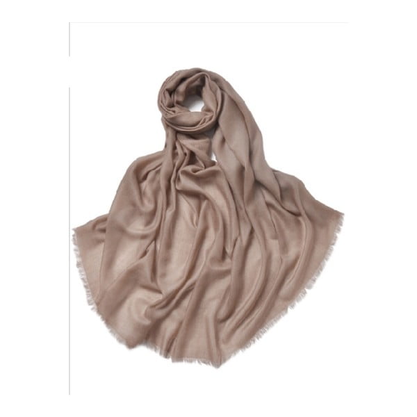 Hnedý tenký kašmírový šál Bel cashmere Clara, 200 x 90 cm