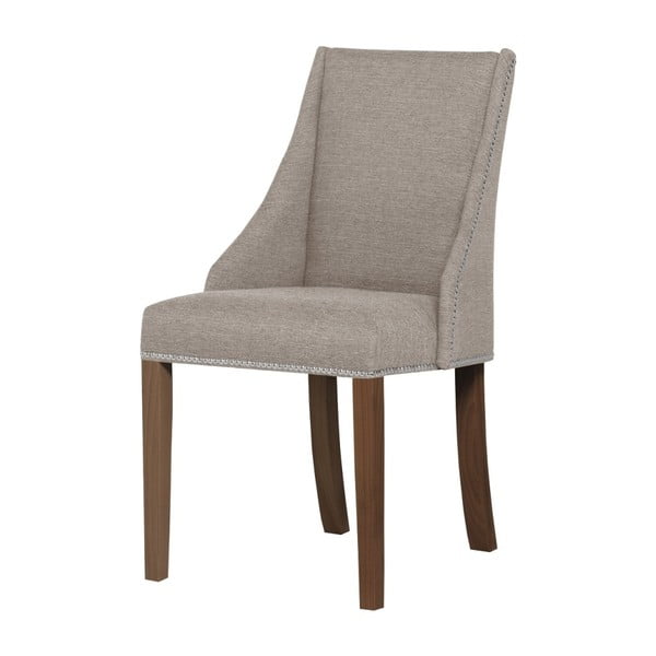Sivo-hnedá stolička s tmavohnedými nohami Ted Lapidus Maison Patchouli