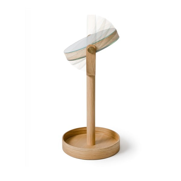 Kozmetické zväčšovacie zrkadlo s dreveným rámom (5x) ø 19,5 cm Magnify – Wireworks-image-4