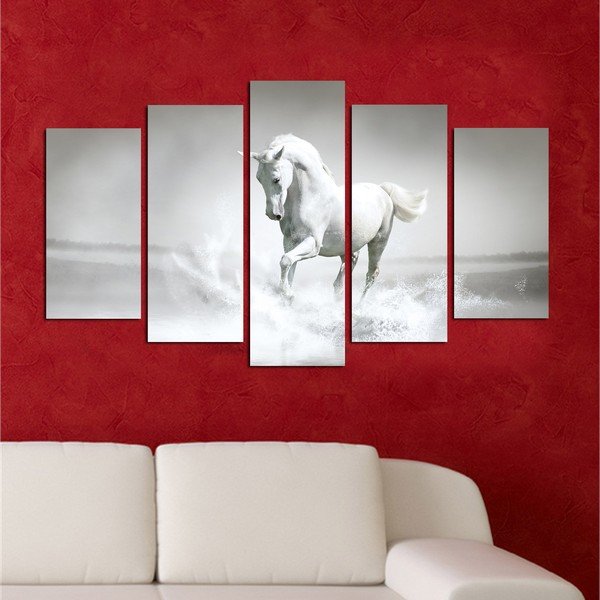 Viacdielny obraz White Horse, 110 × 60 cm-image-1