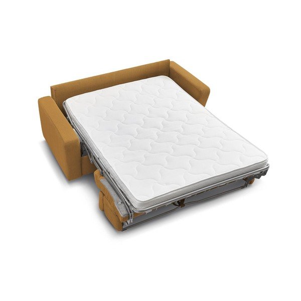 Menčestrová rozkladacia pohovka v horčicovej farbe 195 cm Monaco – Bobochic Paris-image-4