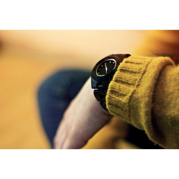 Dámske drevené hodinky Odyssey Black-image-4