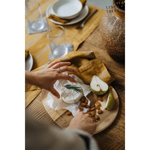 Ľanové obrúsky v súprave 2 ks Amber Bronze Stripes – Linen Tales-image-3