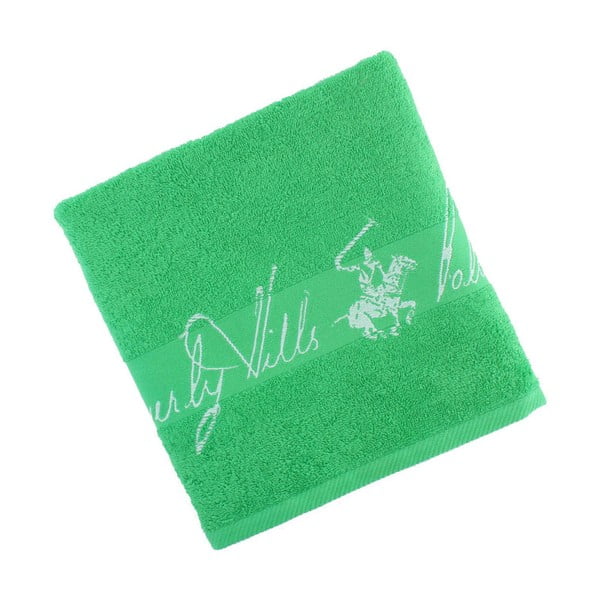 Zelený bavlnený uterák BHPC Jacquard, 50x100 cm