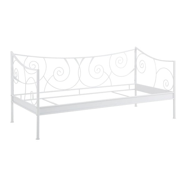 Biela kovová posteľ Støraa Isabelle, 90 x 200 cm