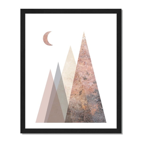 Obraz v ráme Liv Corday Scandi Night Mountains, 40 x 50 cm