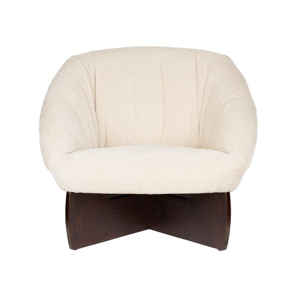 Béžové kreslo z textílie buklé Emilius – Dutchbone-image-2