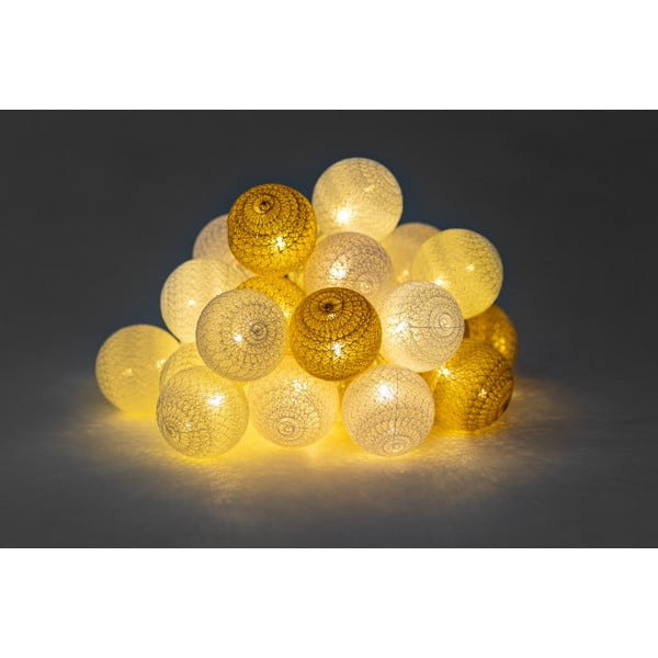 Béžová svetelná reťaz s LED žiarovkami LUKKA, 30 svetielok-image-1