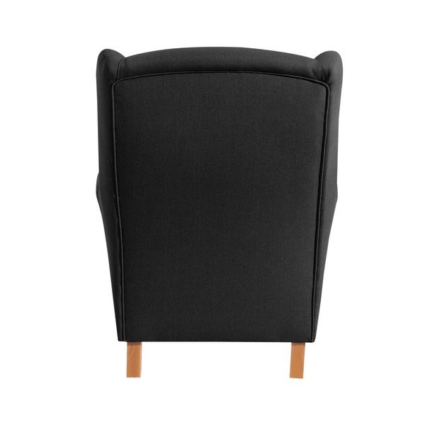 Čierne kreslo ušiak Max Winzer Lorris Black-image-3